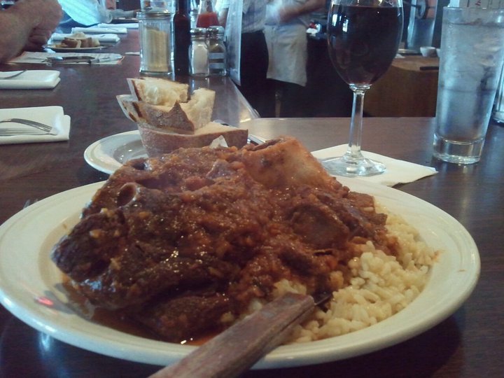 Osso Buco with rice Wednesday lunch special. Photo by The Jab.