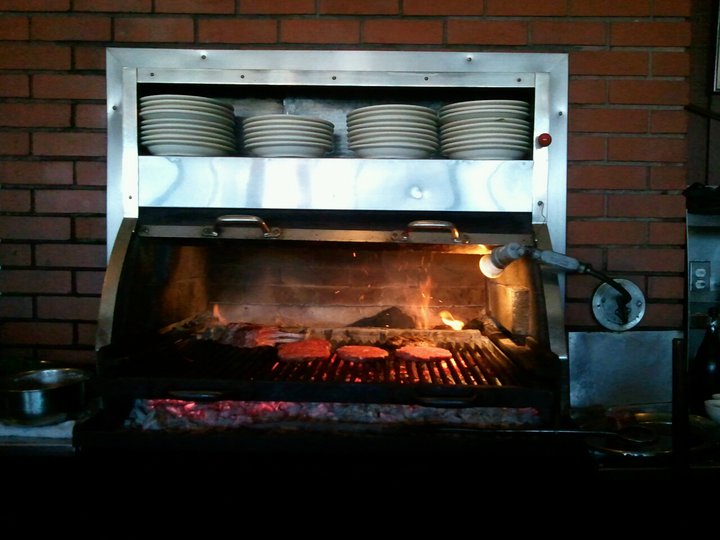 Mesquite grill in action. Photo by The Jab.