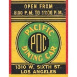 Pacific Dining Car vintage matchbook