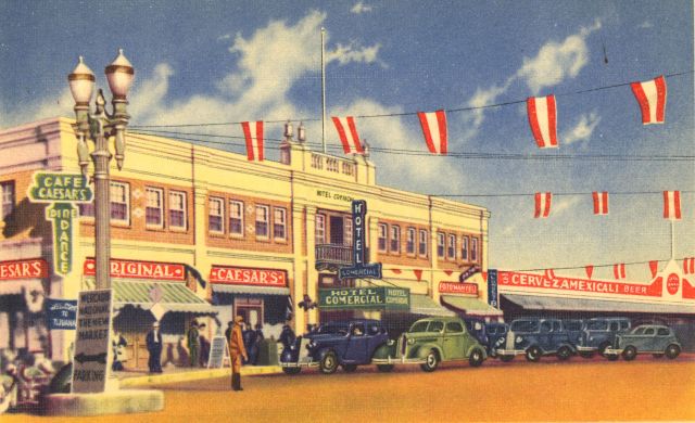 Original Caesar's Place at Hotel Comercial, 2nd & Revolución, c. 1935 - image by Peter Morruzi