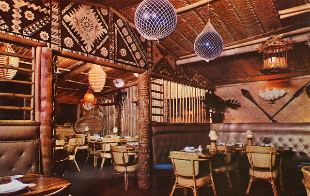 Tiki Room, Trader Vic's, San Francisco - postcard via SwellMap on Flickr 
