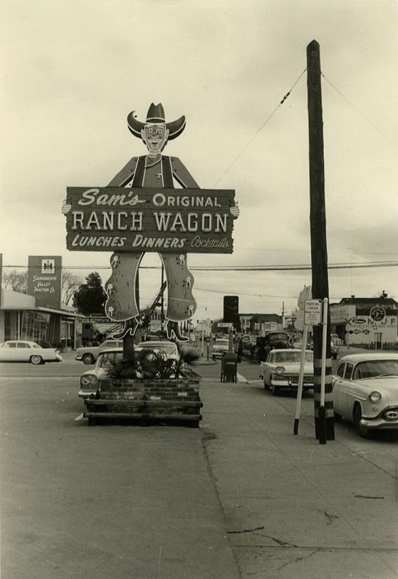 Sam's Ranch Wagon sign
